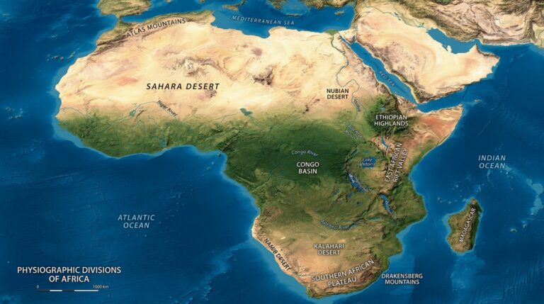 African Physiographic Divisions: An Overview of Landforms 1 3d shaded relief map africa 250bf55307