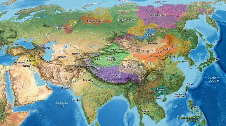 Autonomous Regions in Asia 2 3d terrain map of asia 8c84669816