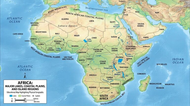 Africa map major lakes islands 57c7f3dbaa