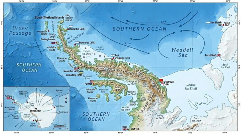 Antarctic peninsula educational map 2e3c7b17da