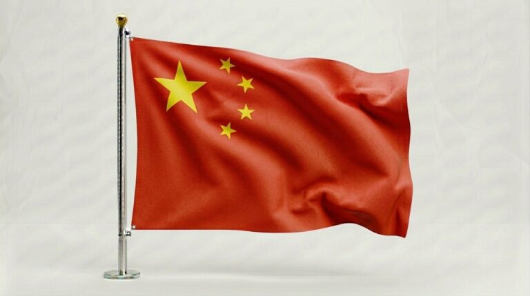 China 1 China flag waving 202604091804