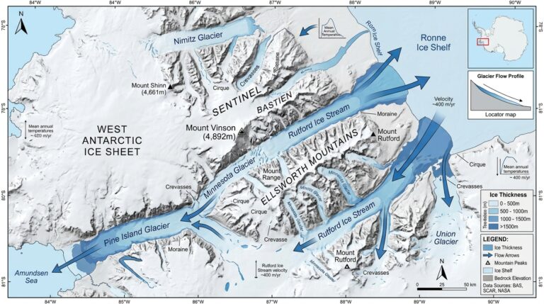 Ice, Climate, and Glaciology 4 Ellsworth mountains glacier map a305b89740