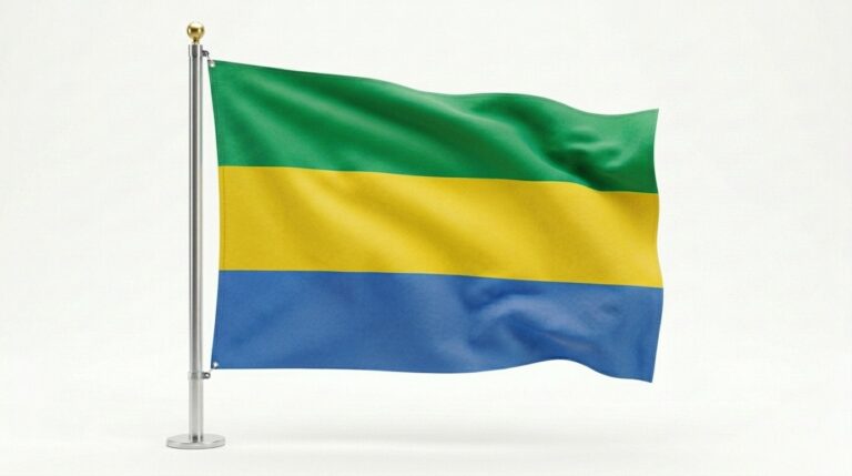 Gabon flag waving 202604081809