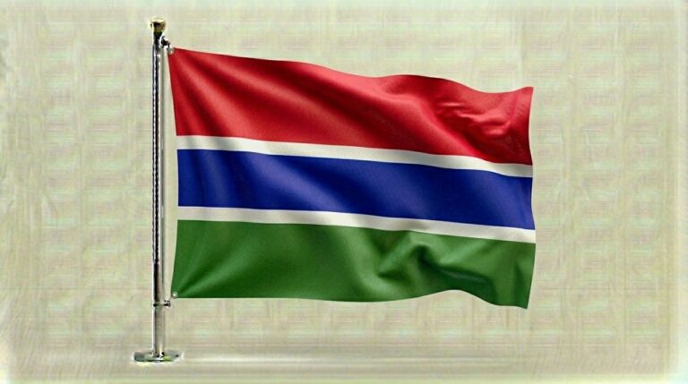 Gambia flag waving 202604090625