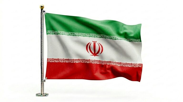 Iran flag waving 202604092047