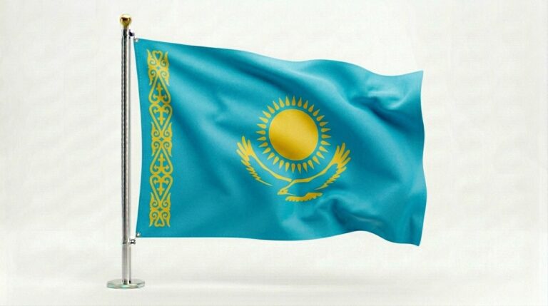 Kazkhstan flag waving 202604091040