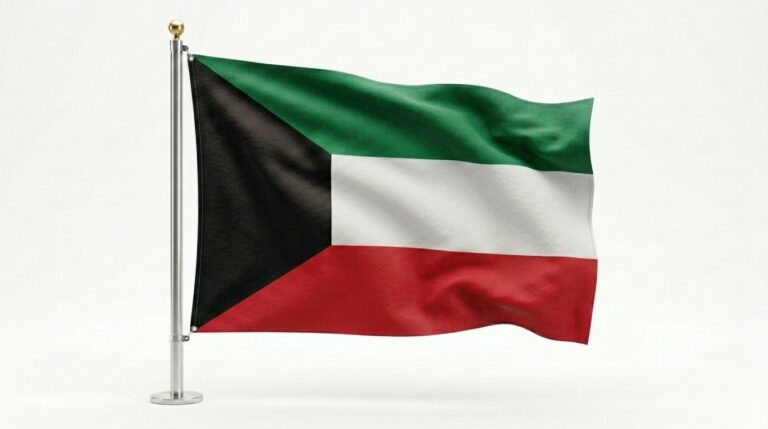Kuwait flag waving 202604100634