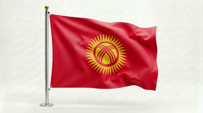 Kyrgyzstan flag waving 202604091043