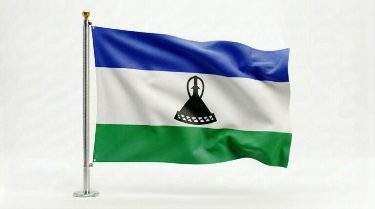 LESOTHO 7 Lesotho flag waving 202604090910