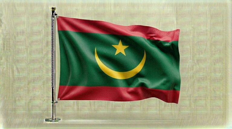 Mauritania flag waving 202604090656