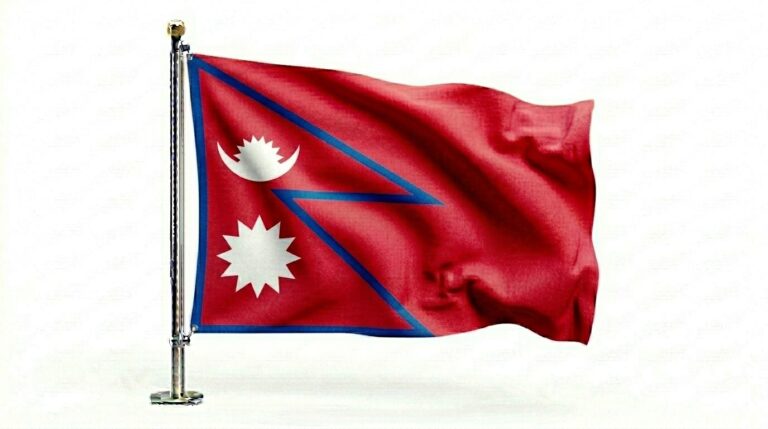 Nepal 6 Nepal flag waving 202604092136