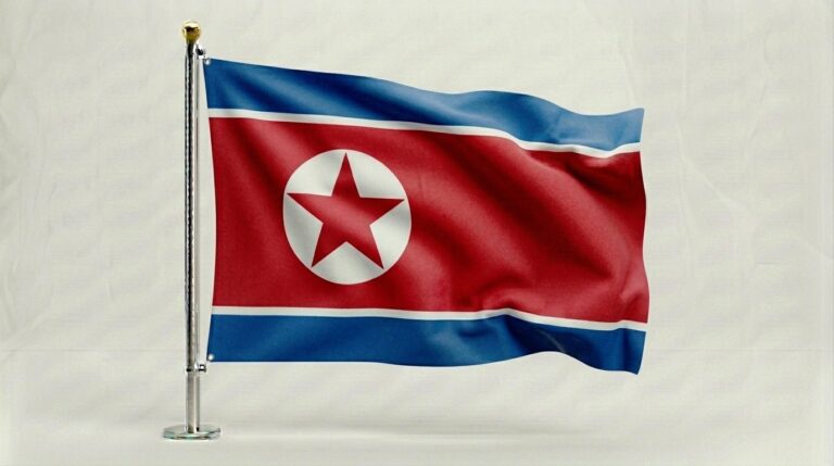 North Korea 4 North Korea flag waving 202604091829