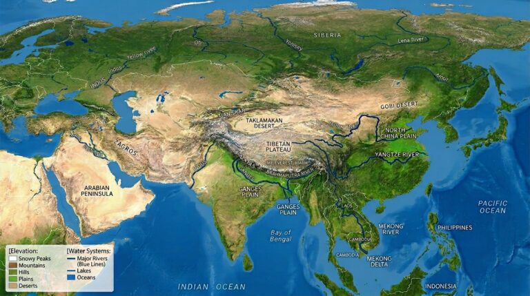 Satellite map of asia rivers 8221a709c2