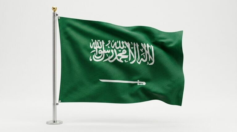 Saudi arabia flag waving 202604100703