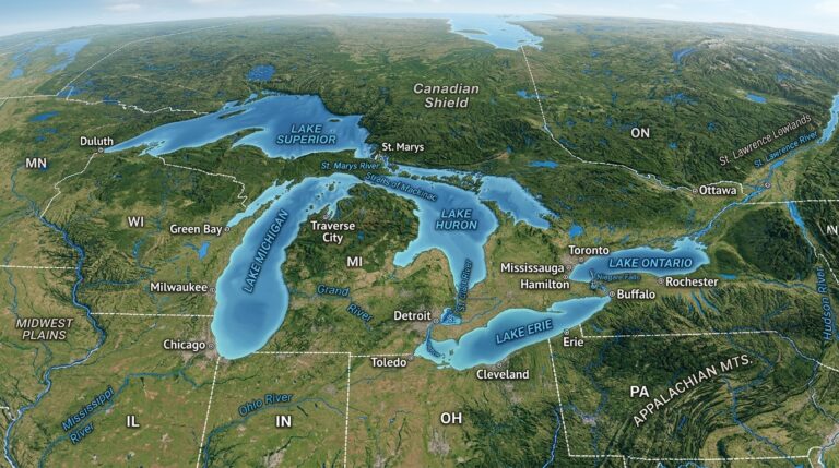 The Great Lakes Region: America’s Freshwater Hub 3 3D map Great 202603201640