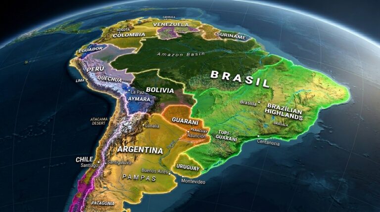 Introduction to Linguistic Divisions in South America 5 3D map South 202603220704