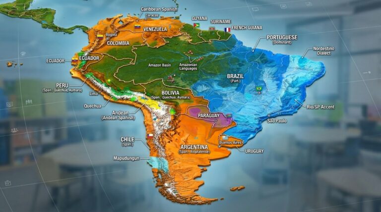 Language and National Identity in South America 10 3D map South 202603220824