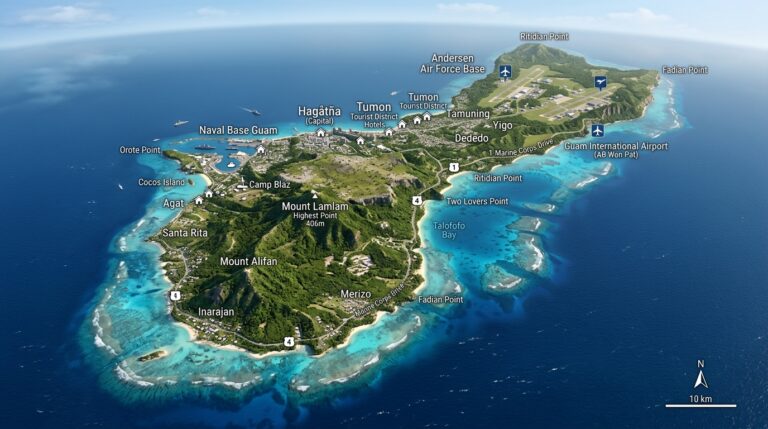 Guam: A U.S. Territory in the Western Pacific 10 3D map of 202603201939