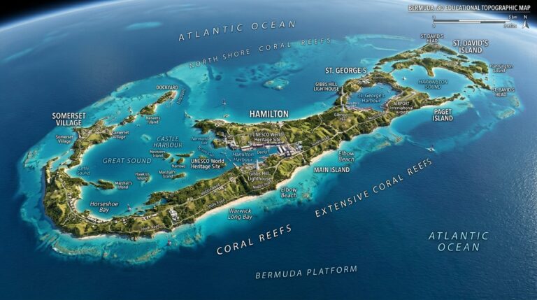 Bermuda: A British Overseas Territory with North American Ties 2 3D map of 202603201945