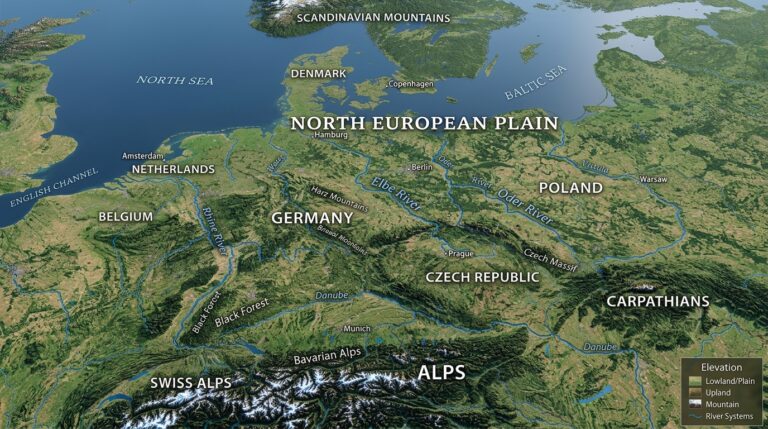 The North European Plain: Europe’s Agricultural Heartland 4 A 3D terrain 202603180458