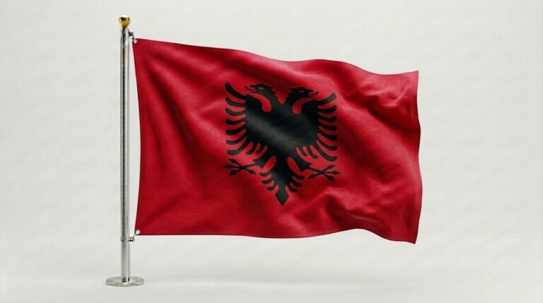 Albania 4 Albania flag waving 202604111422