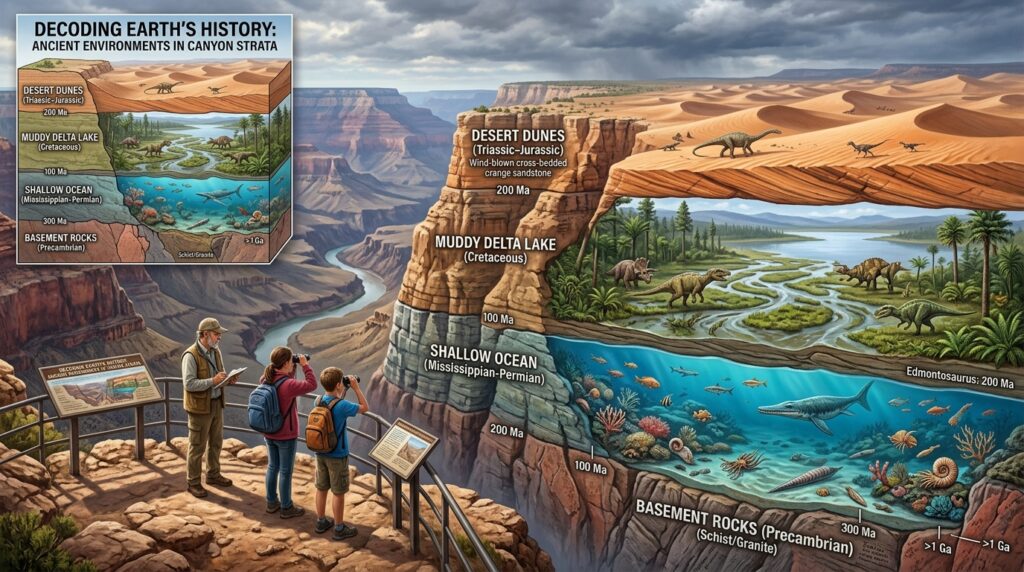 Canyons as Natural Laboratories: Unlocking Earth’s History 6 Canyon rock layers educational i… 202605211037