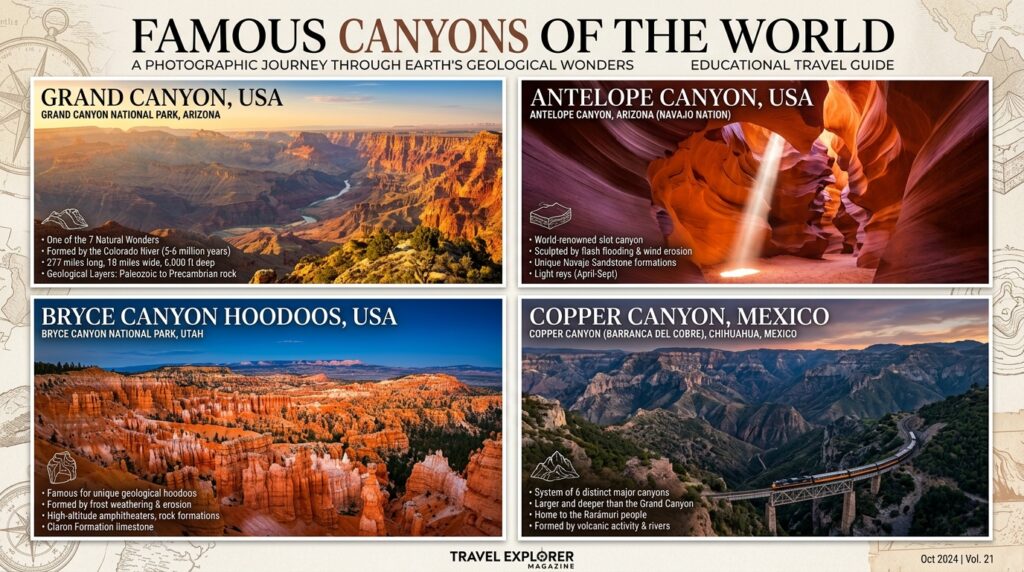 The Anatomy of a Canyon: Understanding Canyon Walls, Floors, and Rock Layers 13 Collage of famous canyons 202605201724
