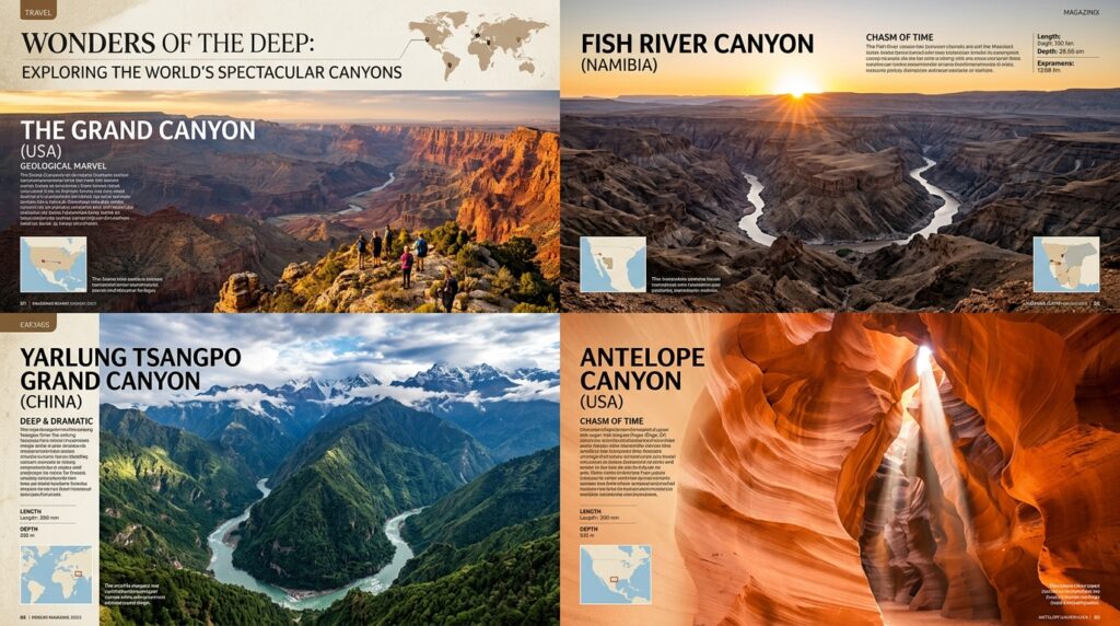 Canyons as Natural Laboratories: Unlocking Earth’s History 14 Collage of geological canyons wo… 202605211059