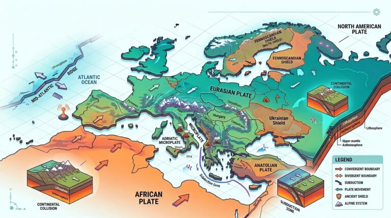 The Alpine System: Europe’s Majestic Mountain Ranges 2 Europe map tectonic 202603180447