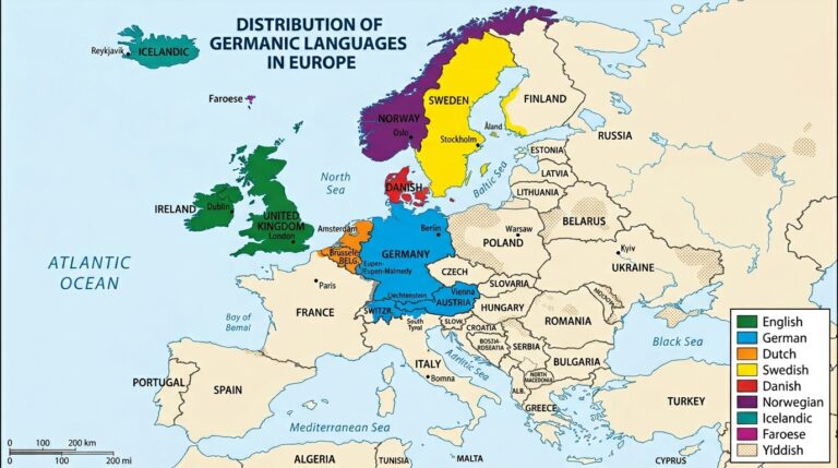 Germanic Languages 3 High resolution map of 202603181759
