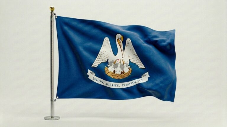 Louisiana 5 Louisiana flag waving 202604120952