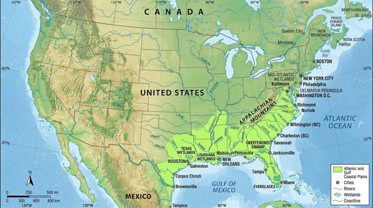 The Coastal Plains: Where North America Meets the Ocean 7 Map of North 202603191943
