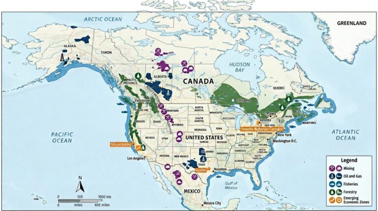Economic Life in North America’s Territories: A Guide to Industries and Opportunities 8 North America map 202603201741