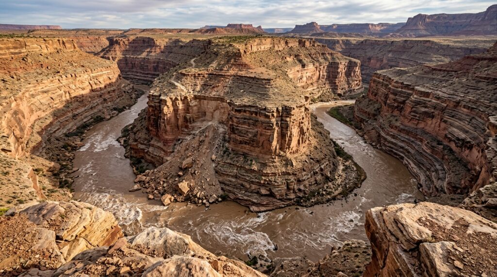 The Anatomy of a Canyon: Understanding Canyon Walls, Floors, and Rock Layers 3 River carving rock layers canyon 202605201433
