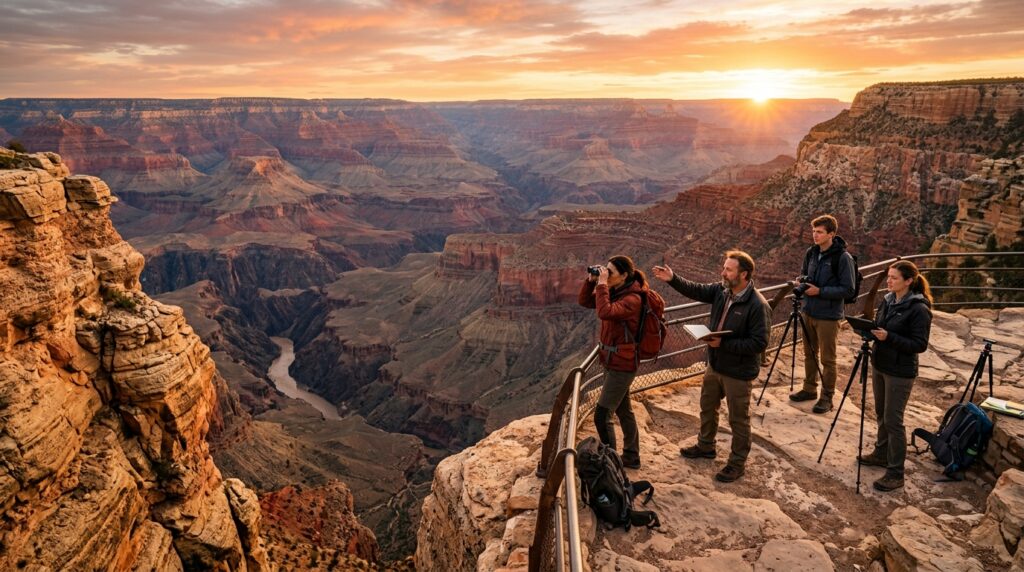 Canyons as Natural Laboratories: Unlocking Earth’s History 1 Scientists observing canyon geology 202605201737