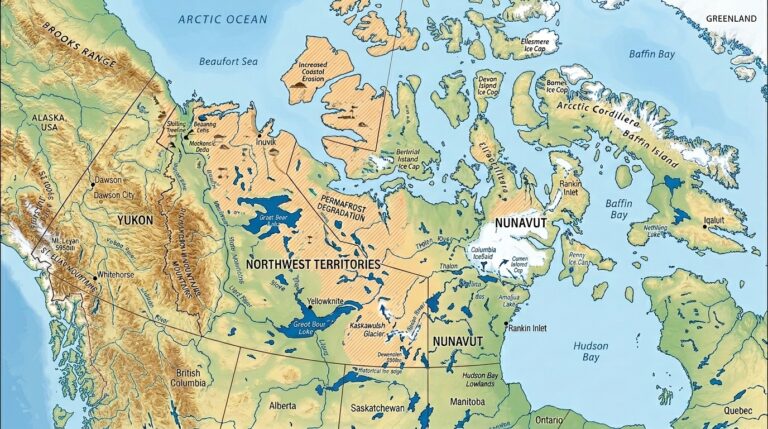 Environmental Challenges in the Northern Territories of Canada 8 Topographic map Canada 202603201735
