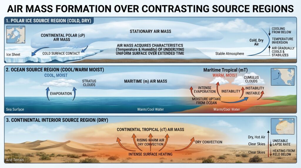 Air mass formation infographic 202608221030