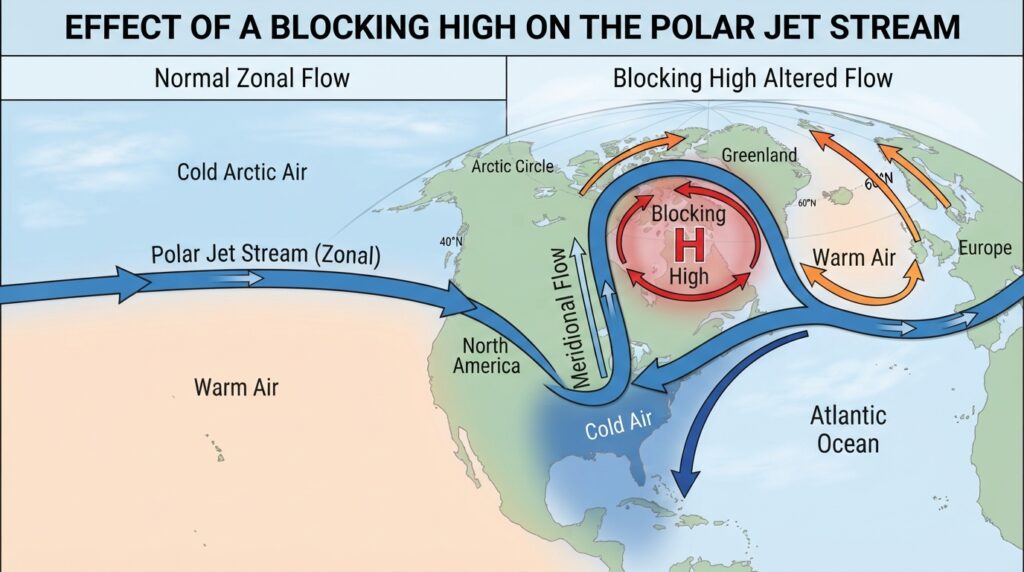 Blocking high alters jet stream 202608261017