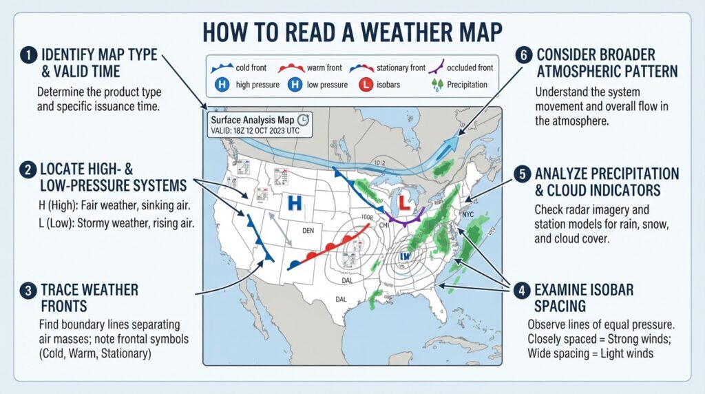Weather Maps and How to Read Them 6 Creating weather map reading inf… 202608220715