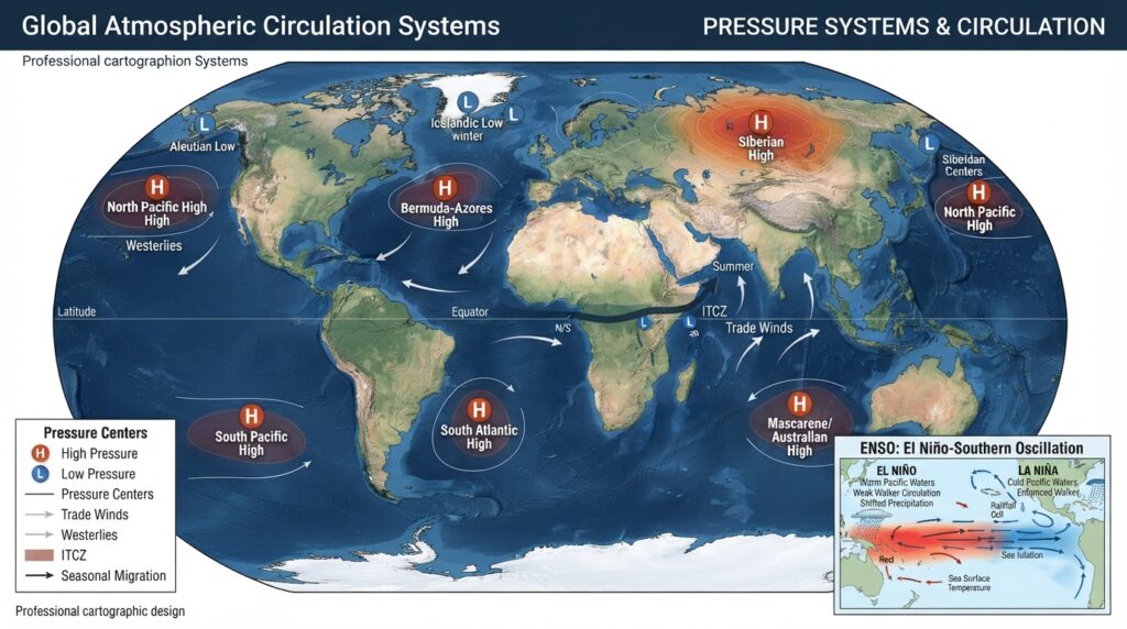 Global meteorological pressure map 202608230859