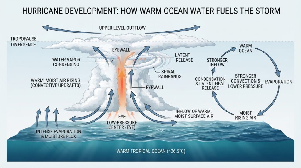 How Hurricanes Form (Tropical Cyclones) 2 Hurricane development atmospheri… 202608271248