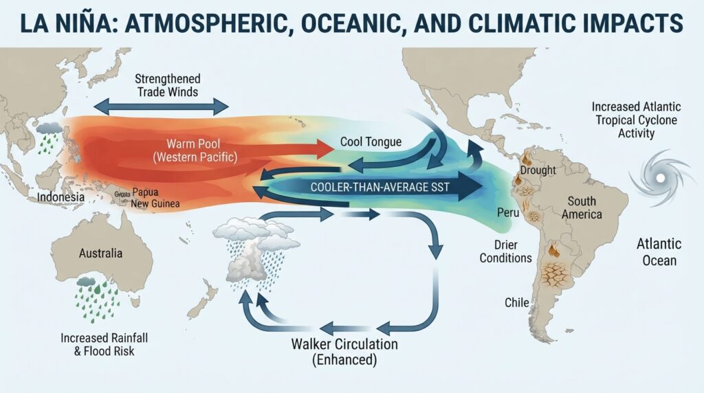 Infographic illustrating La Nina… 202608261649