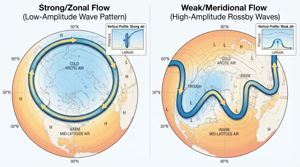 Jet stream comparison diagram 202608231258