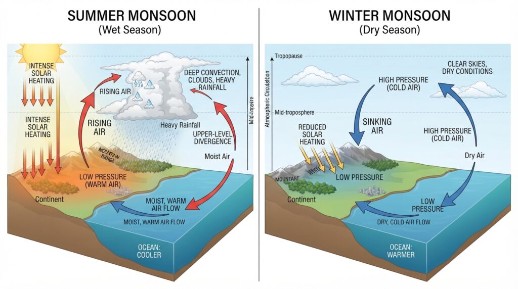 Monsoon circulation diagram comp… 202608261104