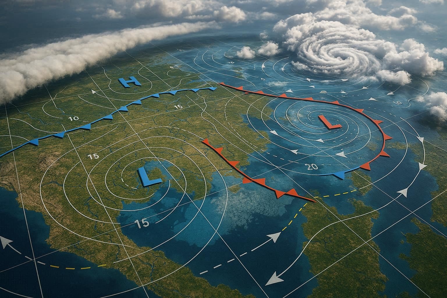 Weather String Maps Weather Maps and How to Read Them - geographyclassroom