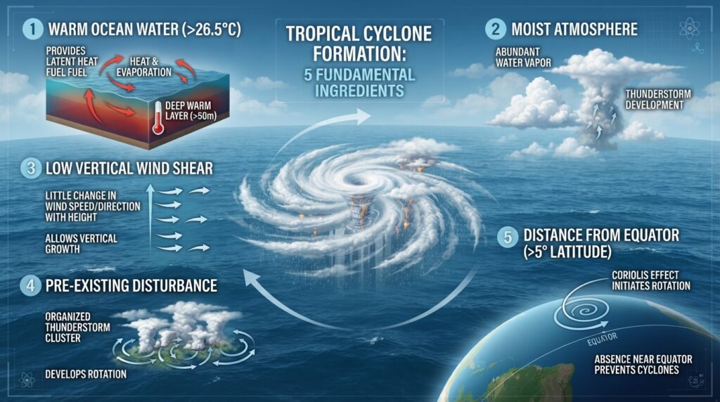 How Hurricanes Form (Tropical Cyclones) 1 Tropical cyclone formation infog… 202608271246