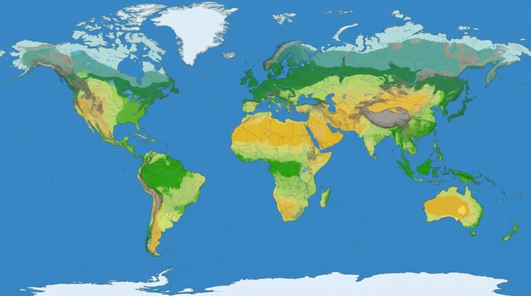 Earth physical regions flat map 0f70a8559a