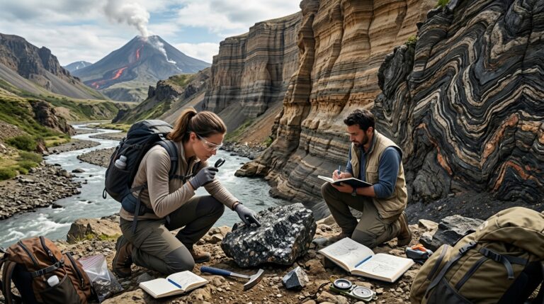 Geologists studying rock cycle e93dea9745