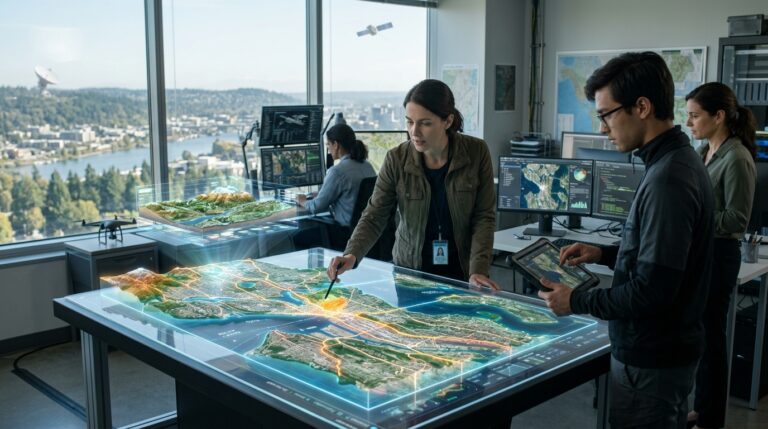 Scientists analyzing gis data 233db4248b