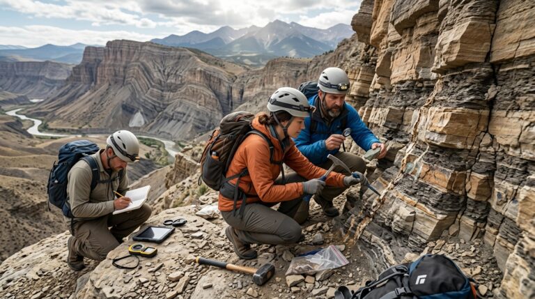 Scientists studying earth geology f8eeba3086
